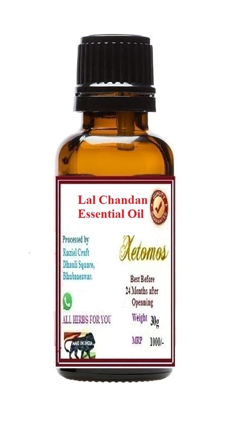 Xetomos Lal Chandan Red Sandal Wood Essential Oil Ml Pterocarpus