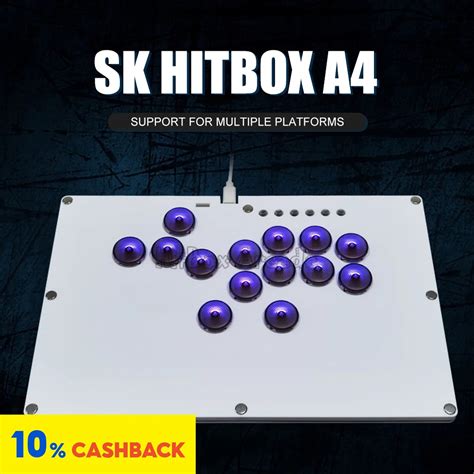 Hitbox Arcade Fighting LED Hot Swap Encoder Leverless Controller Xinput Dinput Mini All Buttons