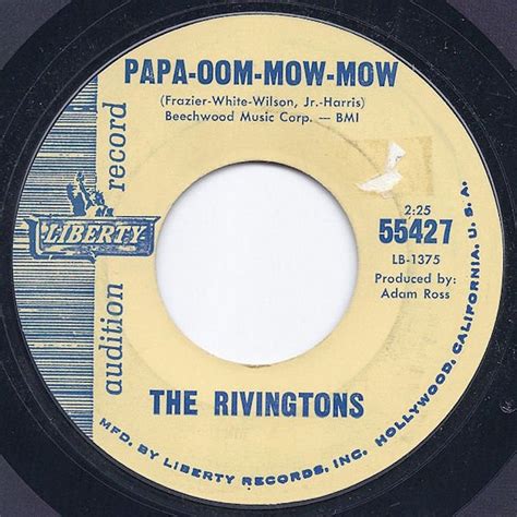 The Rivingtons Papa Oom Mow Mow 1962 Vinyl Discogs