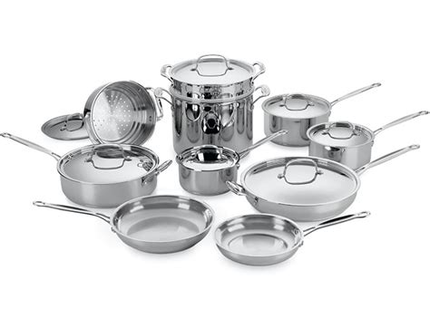 Cuisinart 17 Pc Stainless Cookware Set For 199 Free Shipping