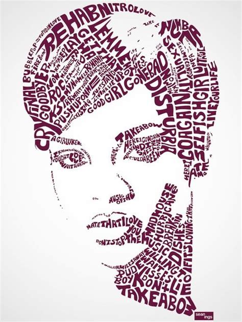 Portraits De Stars En Typographie Portrait Typographique Typographie