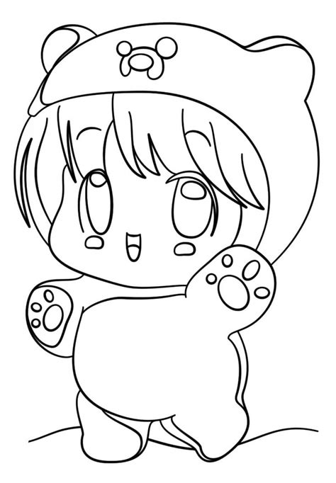 Dibujos De Kawaii Para Colorear Imprimir Caracteres Inusuales Panda