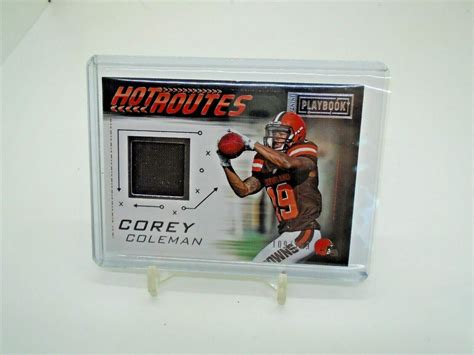 2016 PANINI PLAYBOOK 3 COREY COLEMAN HOT ROUTES JERSEY PATCH 199 EBay