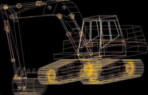 Backhoe Excavator 3D DWG Model for AutoCAD • Designs CAD