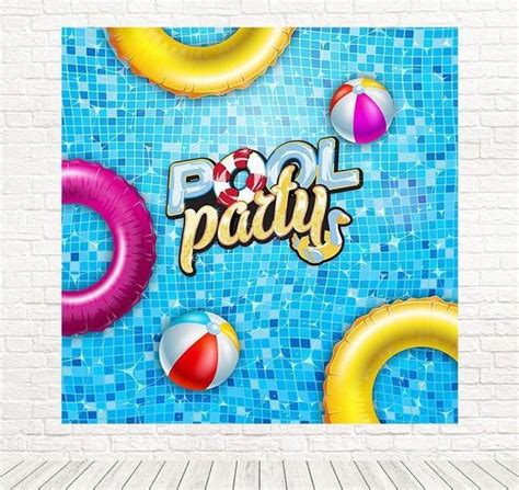 Painel Retangular D Sublimado Pool Party X Frt Felicit