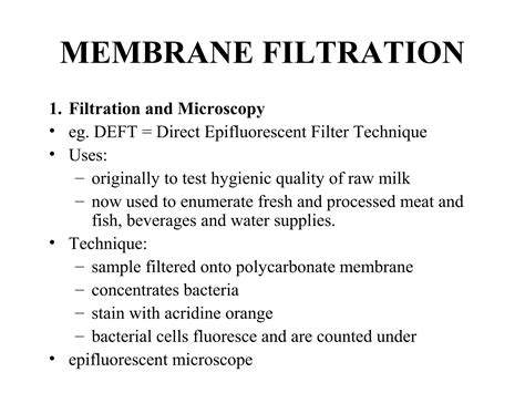 Membrane Filtration Ppt