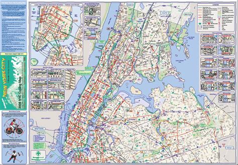 Nyc Bicycle Map New York Bicycle Map New York Usa