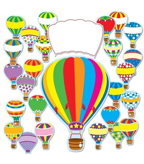 Hot Air Balloons Bulletin Board Set D9e