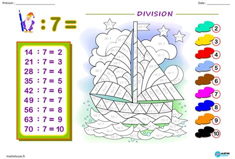 12 Coloriages magiques divisions CP CE1 Maître Lucas