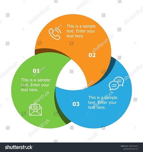 3 Options Infographic Template Three Circles Stock Vector Royalty Free