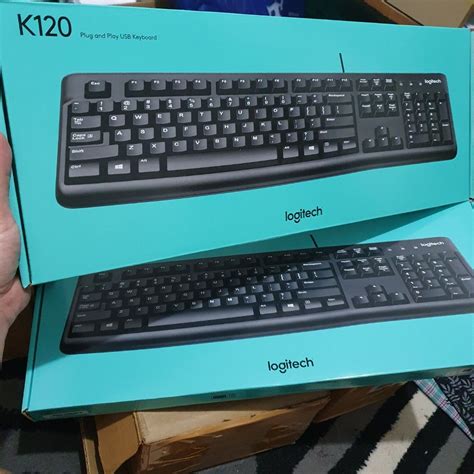 Logitech K120 Keyboard Komputer USB Original Resmi on Carousell
