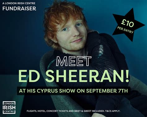 London Irish Centre Meet Ed Sheeran Backstage In Cyprus