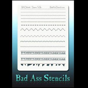 Bad Ass Body Painting Stencil BAD 6066 VINTAGE Face Paint World