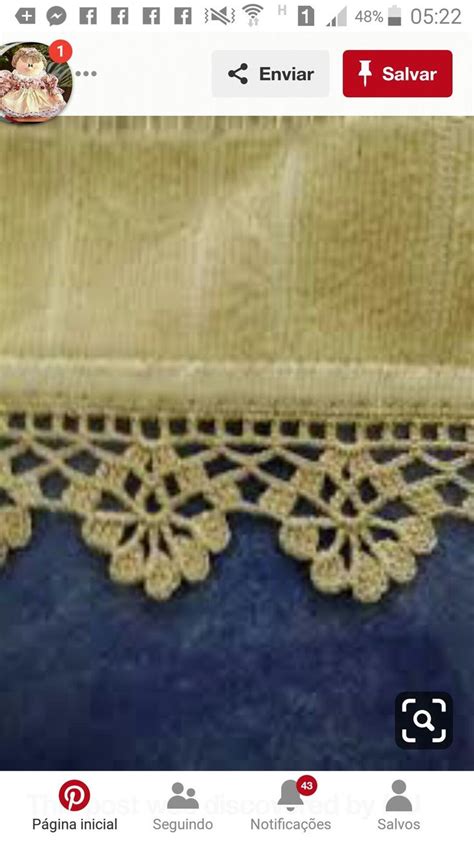 An Image Of A Curtain With Crochet On The Bottom And Lace At The Top