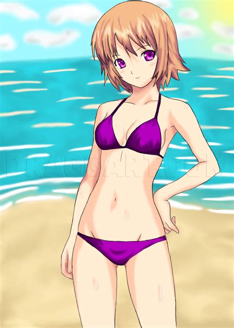 How To Draw A Girl In A Bikini By J Mac09 Dragoart