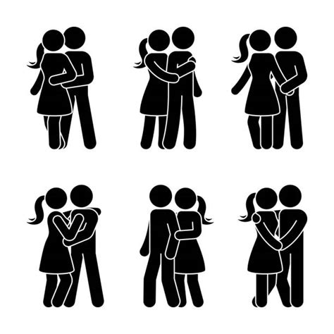 Royalty Free Stick Figures Kissing Clip Art, Vector Images ...