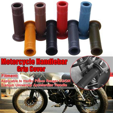 New Inch Mm Mm Rubber Handlebar Hand Grip Bar End For Motorcycle