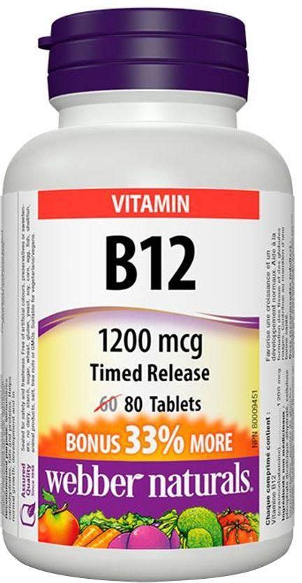 Webber Naturals Vitamin B12 Time Release 1 200 Mcg Price From Sporter