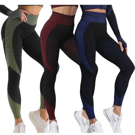 Cooplus Womens Leggings High Waist Yoga Pants Tight Tummy Control And