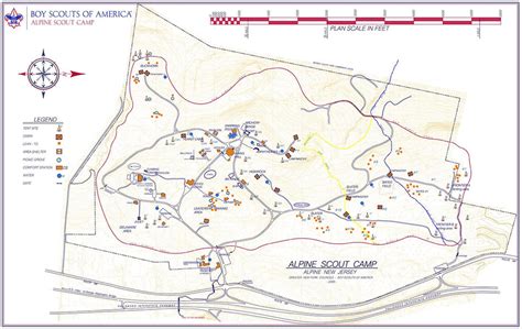 Camp Map Alpine Scout Camp And Reeves Lodge Training Center