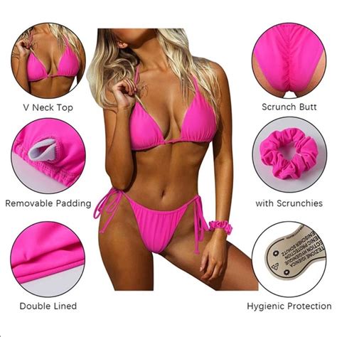 Suuksess Swim Suuksess String Bikini Set Tie Side Thong Swimsuit