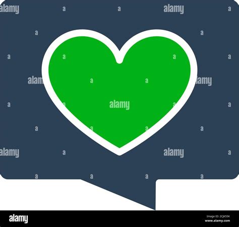 Love Message Colored Icon Heart In Speech Bubble Like Feedback