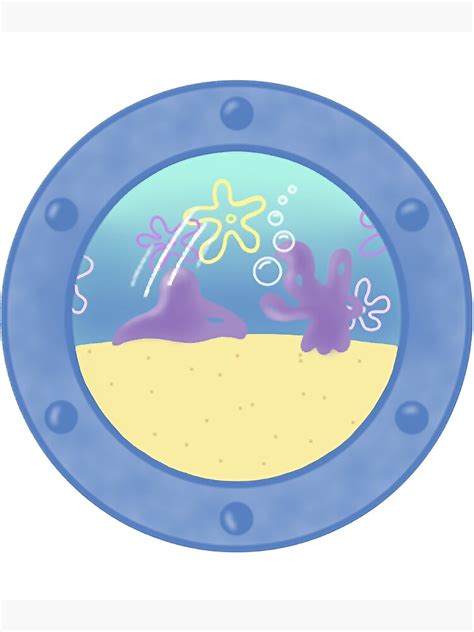 Spongebob Porthole Artwork Sea Cartoon Of Bikini Bottom Art Print For Sale By Coololdstyled