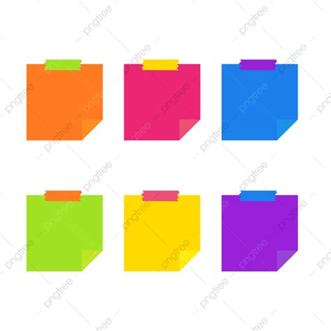 Post It Note Clipart Vector Colorful Post It Notes Paper Note Sticky