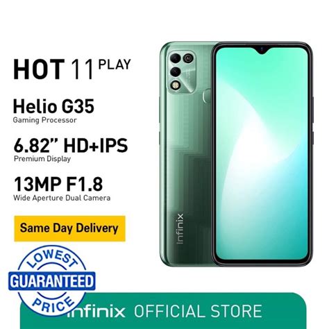 Infinix Hot 11 Play 2022 6GB RAM 128GB ROM Cellphone Smart Phone 6000mAh Android 5G Mobile