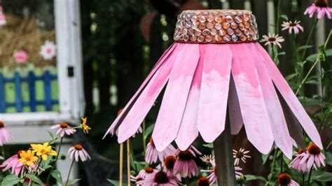 How To Make Garden Art Flowers From Dishes