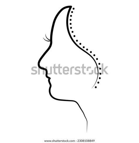 Vector Silhouette Girls Face Profile Stock Vector (Royalty Free ...