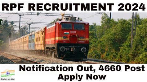 RPF Recruitment 2024 Constable SI 4660 Posts Notification OUT