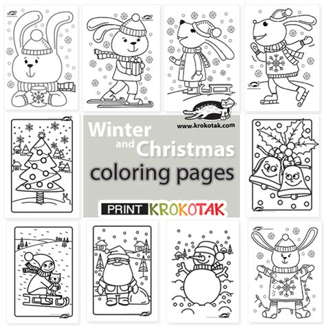 Krokotak Coloring Pages Winterchristmas