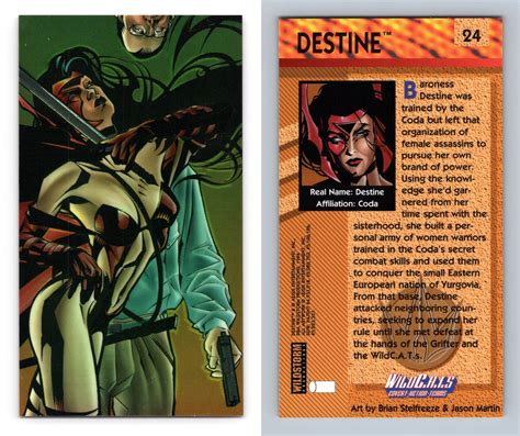 Destine 24 Wildc A T S 1994 Wildstorm Chrome Trading Card