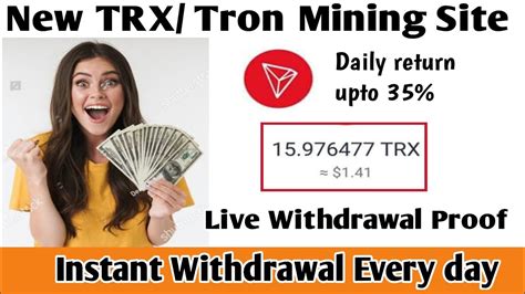 New Trx Tron Mining Site New Trx Earning App Today Get Upto 35