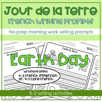 FRENCH EARTH DAY WRITING Jour De La Terre Morning Work Packet