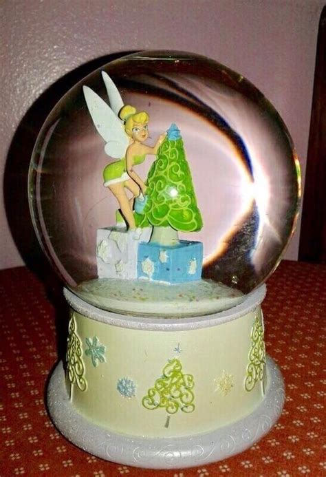 Disney Tinker Bell Snow Globe Musical Christmas Holiday Present