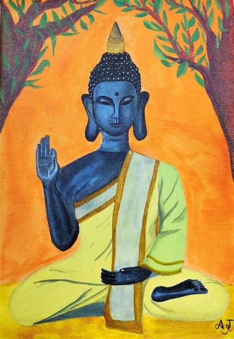 Meditating Buddha | Religious Artwork Painting by Akansha Jain ...