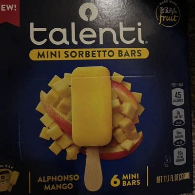 Talenti Alphonso Mango Frozen Mini Sorbetto Bars Pk Fl Oz Target