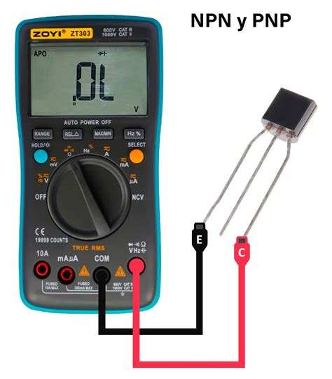 Cómo medir o probar un transistor con un multímetro digital