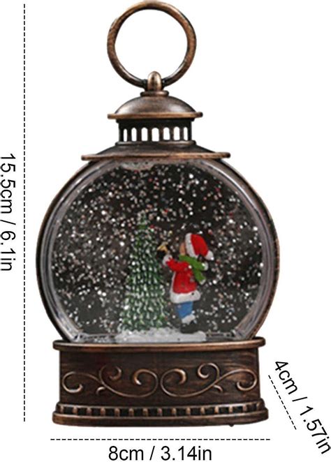 Snow Globe Opplyst Julepynt Santa Snow Globe Christmas Snow Globe Lykt