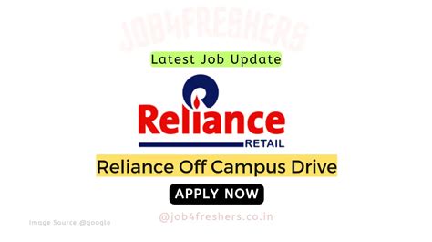 Reliance Mega Off Campus 2023 Trainee Apply Now Job4freshers