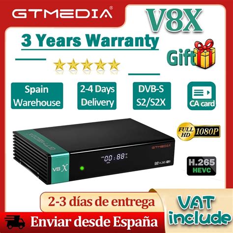 Gtmedia Original V X Satellite Receiver Built In Wifi P Fhd Dvb S