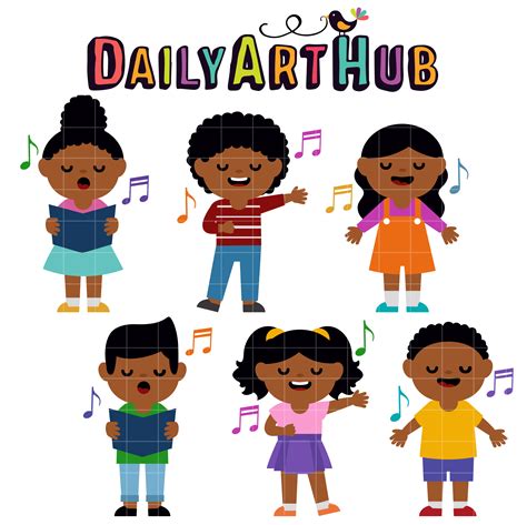 Singing Children Clip Art Set – Daily Art Hub – Free Clip Art Everyday