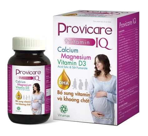 Viên uống bổ sung cho bà bầu Provicare 9 Vitamin IQ hộp 1 lọ 30 viên