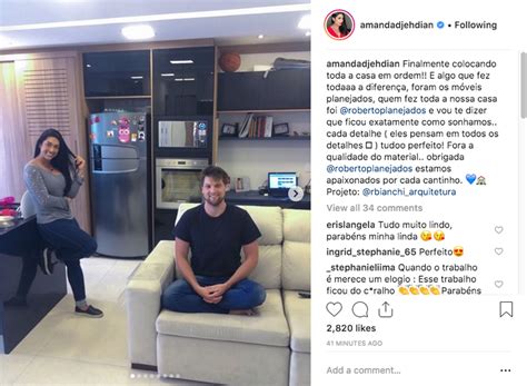 Ex BBB Amanda Djehdian mostra a decoração de sua nova casa