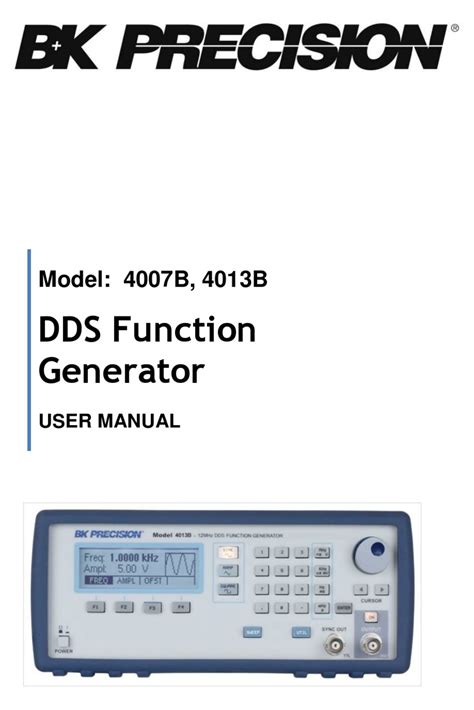 Bk Precision 4007b User Manual Pdf Download Manualslib