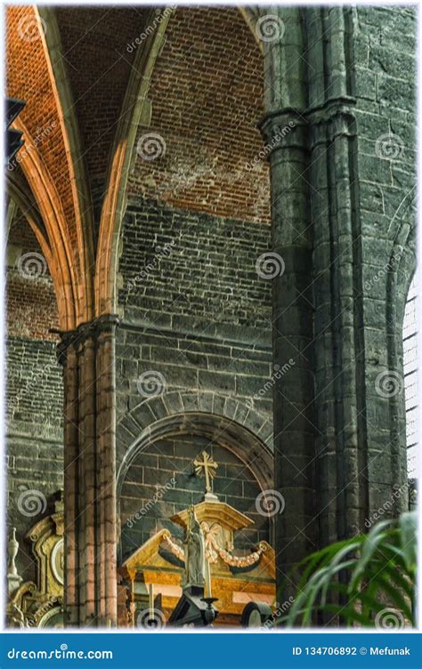 Interior of St Bavo Cathedral in Ghent, Belgium Stock Photo - Image of tourism, naves: 134706892