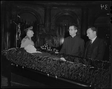 Reverend Francis Curley And George Curley In The Hall Of Flags For