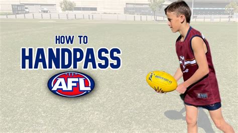 How To Handpass A Football Learn Afl Youtube